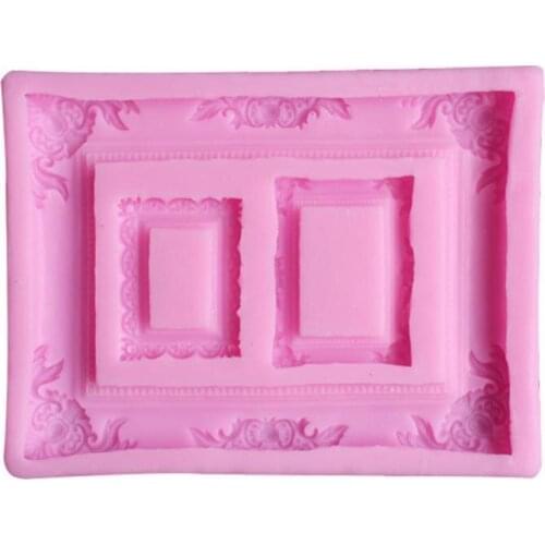 Hot Sale 60% Retro Photo Frame Silicone Mold DIY Fondant Cake Chocolate Clay Decorative Tool
