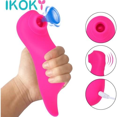 IKOKY Clitoral Sucking Vibrator G-spot Massager Sex Toys for Women Tongue Oral Licking Vibrator Nipple Stimulation 10 Mode