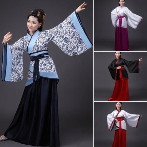Chinese National Ancient Costume Traditional Women Hanfu Dress Chinese Folk Dance Costume For Woman Tang Dynasty Clothing
