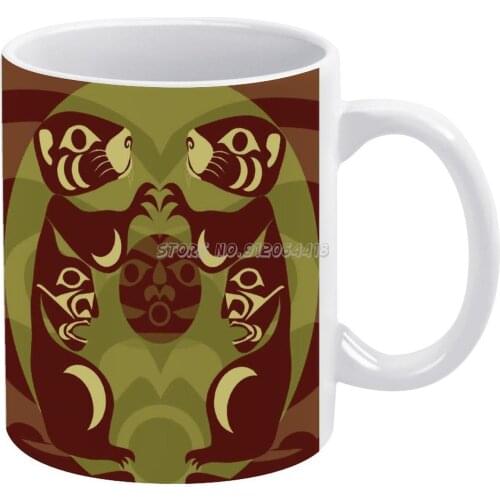 Coffee Mugs High Fashion Luxury Pattern Ceramic Mug Custom Cup Mugs Coffee Cups Ceramic Coast Salish Coast Salish Art Mark Gaut