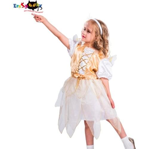 New Arrival Woodland Fairy Cosplay Girls Princess Dress 2017 Girl Petal Dresses Kids Birthday Gift Halloween Costumes For Girls