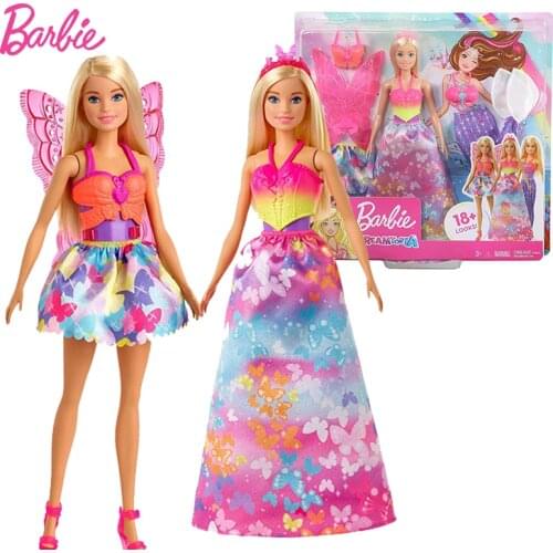 Dreamtopia Barbie Dolls Elf Mermaid Toy for Children Barbie Clothes Kids Toys for Girls Accessories Doll Dress Gift Set Juguetes