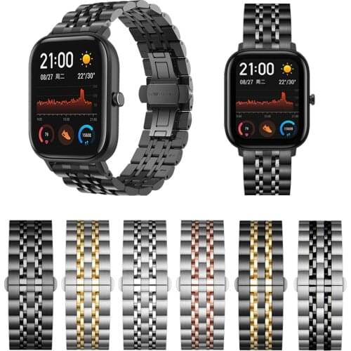 Metal Classic Strap for Huami Amazfit GTS/GTR 47mm Band Stainless Steel Bracelet for Amazfit Bip/Strtos 3 2 WristBand 20mm 22mm