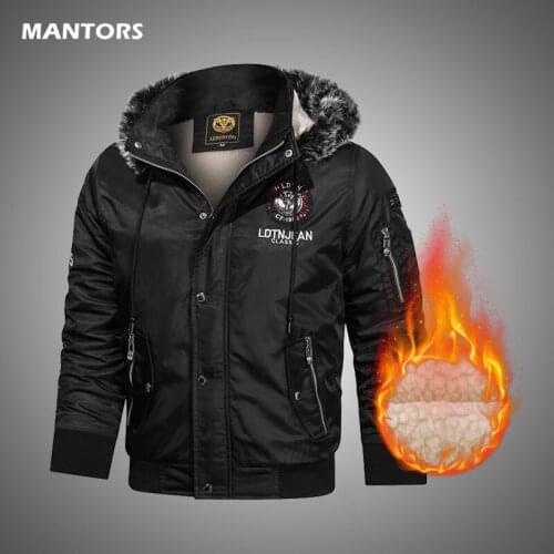 Winter Thick Fleece Mens Parka Coats Warm Bomber Jacket Men Overcoats 2021 Outdooor Windproof Wool Parkas Mens Windbreakers
