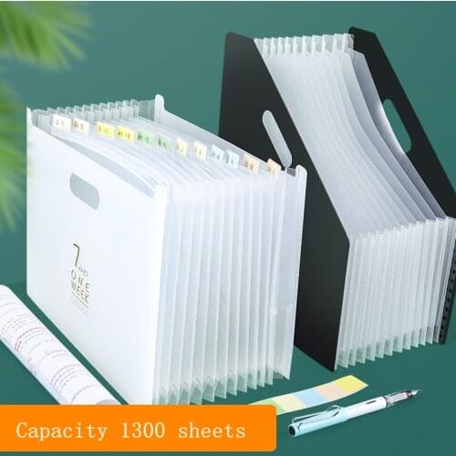 Yisuremia Desk File Folder Document A4 Paper Organizer Storage Holder Multilayer Expanding Box School Office Stationery