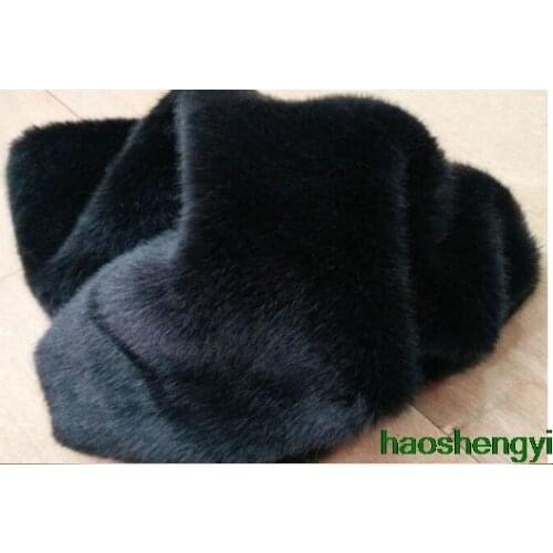 New rabbit hair soft short plush fabric, high-grade imitation fur fabric for clothing collar