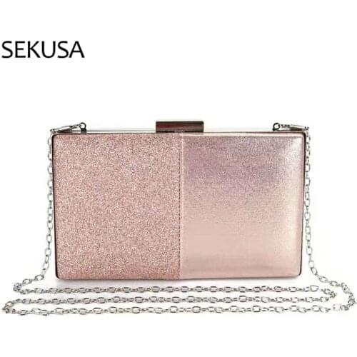 2021 New Womens Evening Clutch Bag Pink Clutch Purse and Handbag Patchwork Design Leather Women Bag Wedding Party Bag