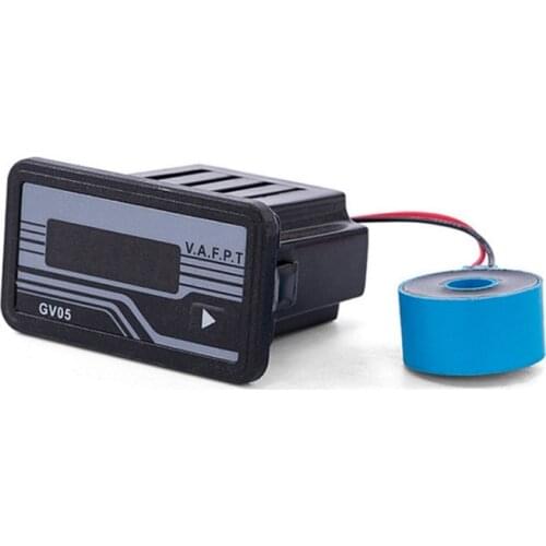 New 5 in 1 AC 220V Generator Digital Voltage Current Time Power Frequency LCD Monitoring Meter