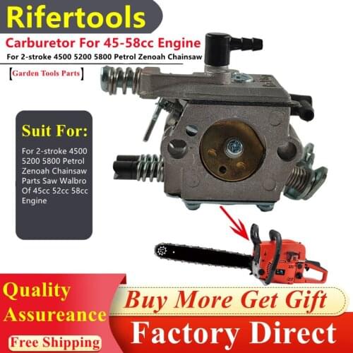 New Carburetor Carb For 2-stroke 4500 5200 5800 Petrol Zenoah Chainsaw Parts Chain Saw Walbro Of 45cc 52cc 58cc Garden Machine