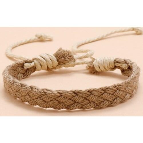 New Brown Rope Lucky Weave Bracelet Women Men Hand-knitted Adjustable Tibetan Braided Bracelets Friendship Bangles Best Gifts