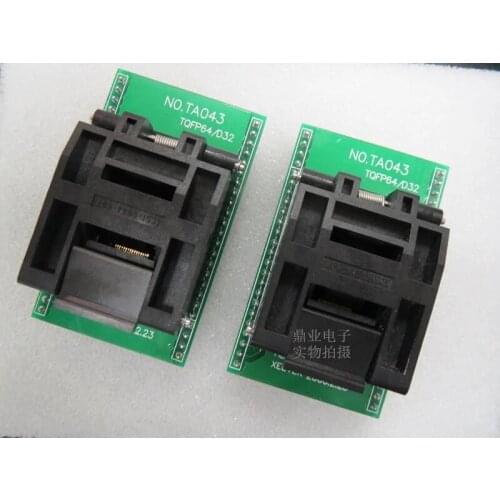 Original YAMAICHI XELTEK IC Test Seat NO.TA043 TQFP64/D32 Burning Programmer HD64F36064 Socket Adapter