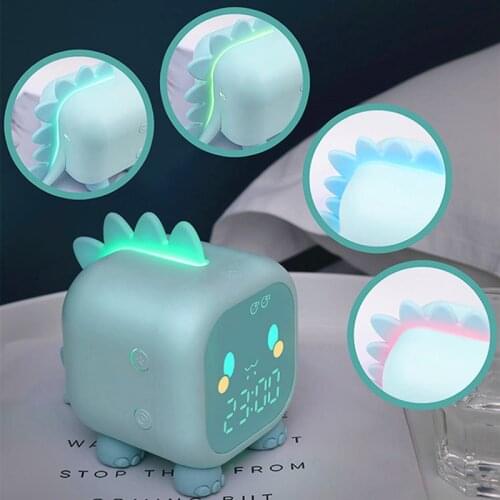 Creative fun dragon electronic alarm clock, children bed LED mini alarm clock, the students intelligence desktop clock