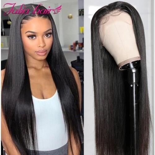 Brazilian 13x4 Lace Front Human Hair Wig PrePlucked 5x5 HD Lace Closure Wig Straight 13x6 Transparent Lace Frontal Wig for Women