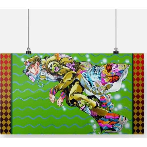 Jotaro Kujo Star Platinum JoJos Bizarre Poster Framed Wooden Frame Canvas Painting Wall Art Decor Home Decoration Prints
