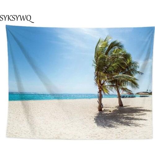 Beach tapestry palm tree wall blanket drop shipping wall fabric carpet new arrival wall cloth