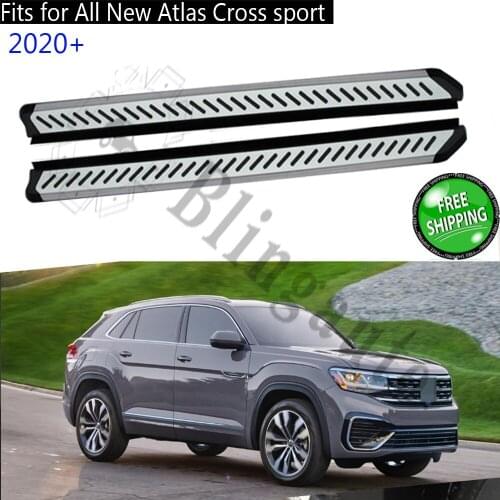 Running board fits for V.olkswagen All new Atlas Cross sport 2020 side steps nerf bar car pedal side stairs side bar 2PCS