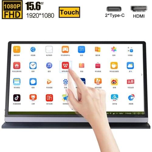 15.6 FHD 1080p Portable monitor with touch screen monitor for Ps4 Xbox Switch gaming laptop PC phone display touch LCD screen