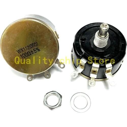 WX112 (050) 5W Single Circle Wire Wound Potentiometer 100R 100 220 330 470 1K 2.2K 3.3K 4.7K 5.6K 6.8K 10K 22K 33K 47K ohm WX050