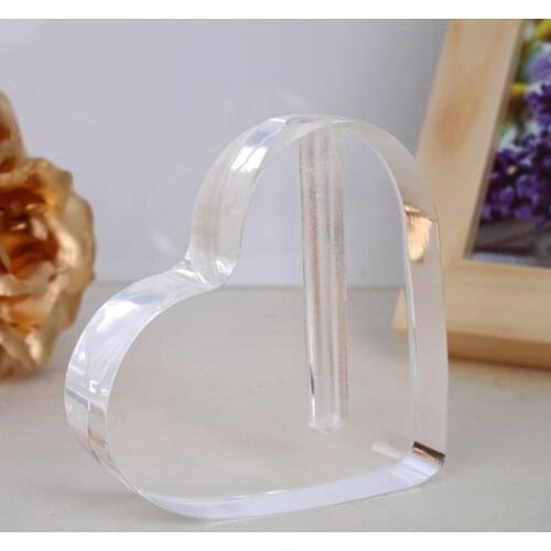 Rose Heart-shaped Display Stand - Acrylic plexiglass flower vase