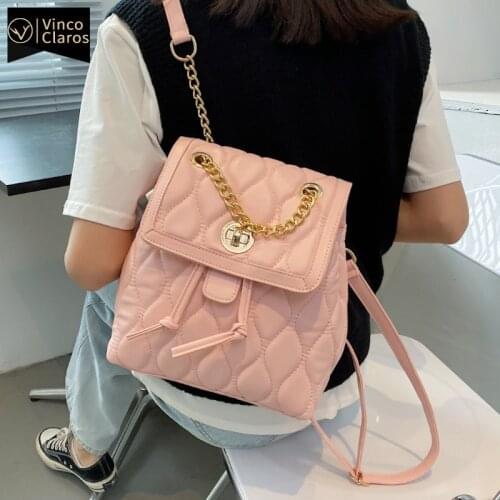 Fashion Soft Leather Backpack String Designer Backpacks Women High Quality In 30cm Small Back Pack Cute Kawaii Bagpack Mochilas