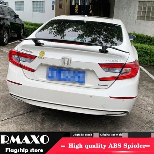 For Accord Spoiler 2018-2020 Honda Accord NT High Quality Spoiler ABS Material Car Rear Wing Primer Color Rear Spoiler