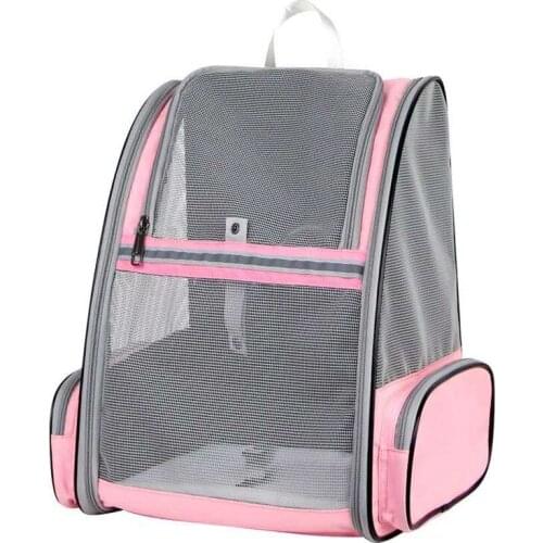 Reflective Cat Carriers Simple Breathable Pet Shoulder Bag Puppy Backpack Outdoor Folding Travel Space Capsule Pet Supplies