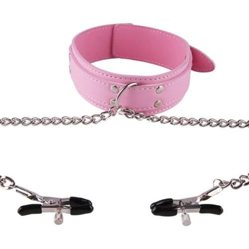 Bondage Restraint Fetish Collar Chain Collars Collocation Nipple Clamps Sex Toys For Women Adult Games Exotic Accessories new