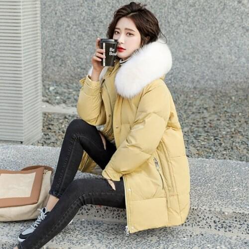 White Duck Down Jacket Female Winter 2021 Hooded Warm Black Coat Women Thick Parkas Korean Style Casaco Feminino Inverno Gxy108