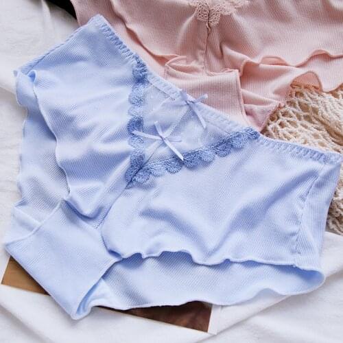 Sexy panties women Cotton underwear women high quality girl briefs fresh lace Comfortable Mesh bragas mujer ropa interior new