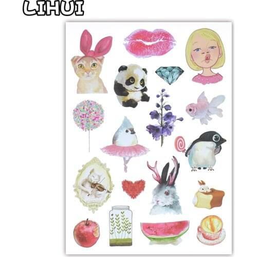 1 PCS VSCO Girl Matte Sticker Kawaii Anime Animal Funny Waterproof Decal to DIY Travel Suitcase Laptop Car Scrapbooking Stickers