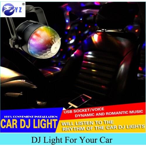 1Pcs RGB Music rhythm activated DJ disco stage effects Bracket line usb 12V mini LED car decoration light automobile lamp bulb