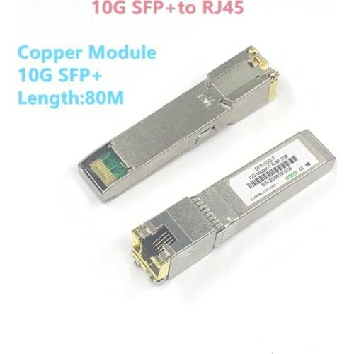 10G Sfp + Naar RJ45 Koper Module 10Gb Sfp RJ45 Module Sfp Sfp +-T 10GBase-T Koper sfp 80M Voor Cisco Mikrotik Tp-Link D-Link