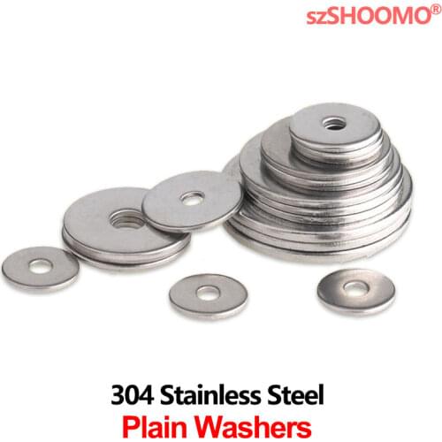 Plain Washers 304 Stainless Steel Gasket Metal Screw-flat Washer GB97 Extra Thick M2M3M4M5-M36