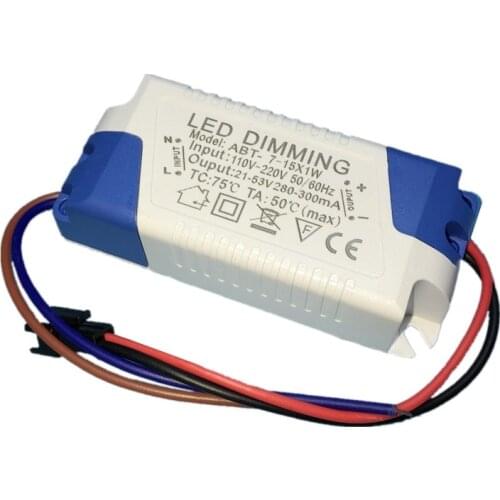 12W Dimming Downlight Flat Fit Power Supply 7-15X1 280mA 110-220V Silicon Control LED Driver 5pcs