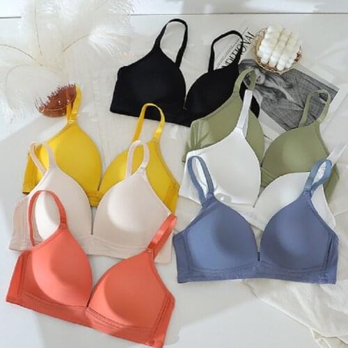 Comfort Bras For Women Underwear Fashion Solid color Bra Sexy Lingerie Adjustable Push Up Bralette Thin cup