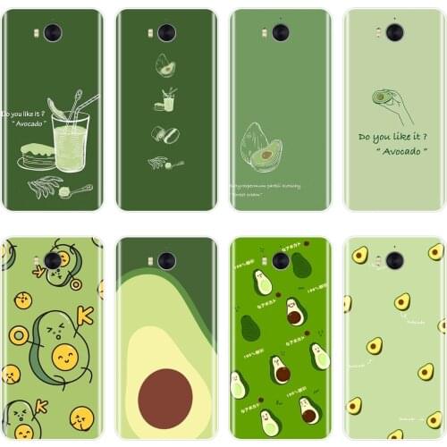 Green Avocado Funny Phone Case For Huawei Y5 Y6 Y7 Prime 2018 Y9 2019 Silicone Back Cover For Huawei Y3 Y5 Y6 II Y7 2017 Pro