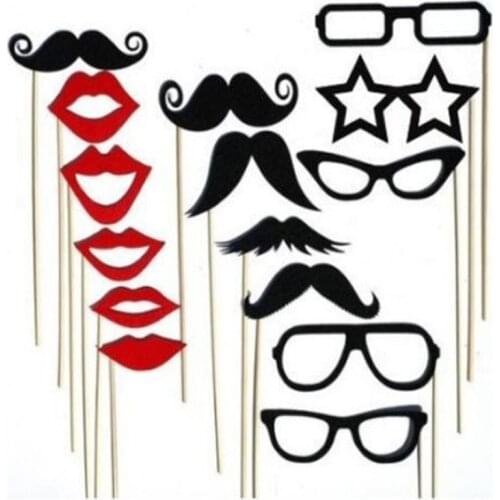 Photo Booth Props Party Masks Hat Mustache Lip photobooth props Wedding Party Decoration Birthday Party Favor funny photo booth