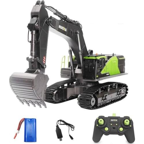 HUINA 1593 1 / 14 Alloy Excavator 22 Channel 2.4GHz Remote Control Engineering Vehicle Forward Function