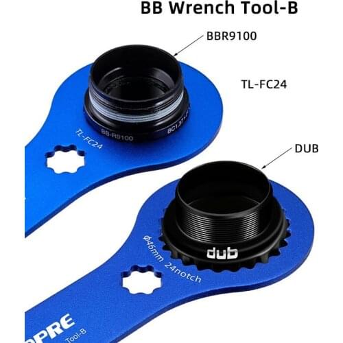 TOOPRE Bike Bottom Bracket Wrench Aluminum Alloy Iamok Bicycle 44/46mm Removal Tool for BB51/BB52/BB70/MT800/BBR9100/XTR/DUB