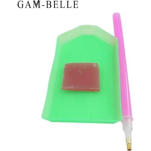 GAM-BELLE 1 Set Nail Rhinestone Dotting Pen Paste Mud Sticker Rhinestone Storage Box Set Nail Art Decoration Manicure Tool Kit