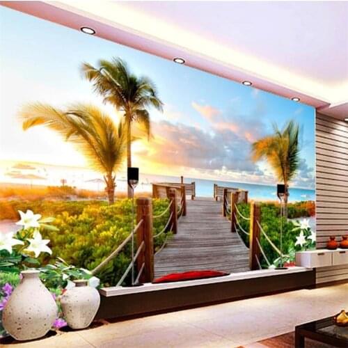 Beibehang Custom wallpaper 3d three-dimensional oil painting landscape photo mural TV background wall papel de parede wallpaper