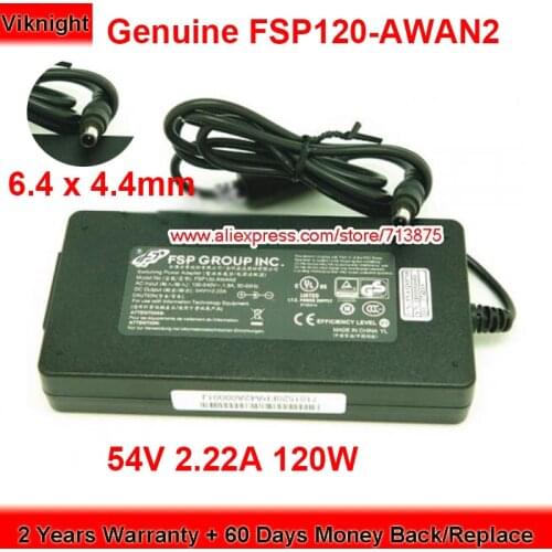 Genuine FSP120-AWAN2 120W Charger 54V 2.22A AC Adapter with 6.4 x 4.4mm Plug Power Supply