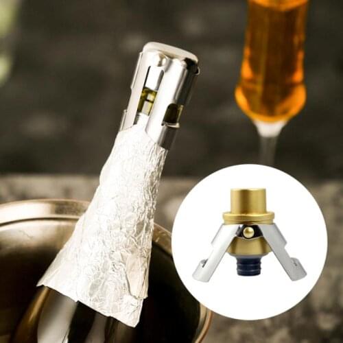 Portable Stainless Steel Champagne Cork Portable Sealing Machine Bar Stopper Wine Cork Sparkling Wine Cap Kitchen Bar Accessorie