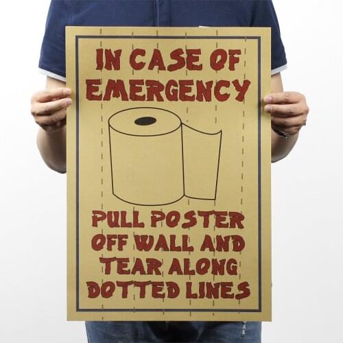 Movie Poster Kraft Paper Funny Posters Adornment Of Toilet Paper Bar Cafe Wall Stickers Posters Home Decoration