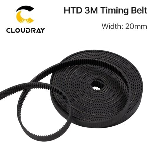 Cloudray High Quality 10meters HTD3M PU Open Belt 3M Timing Belt 3M-20 Polyurethane for CO2 Laser Engraving Cutting Machine