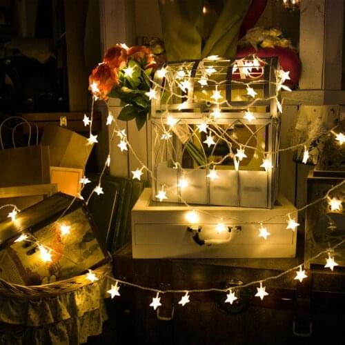 Christmas Lights LED Fairy Gypsophila Star Lamp Holiday Lighting Garland AA Battery USB Indoor For Xmas Wedding Decoration