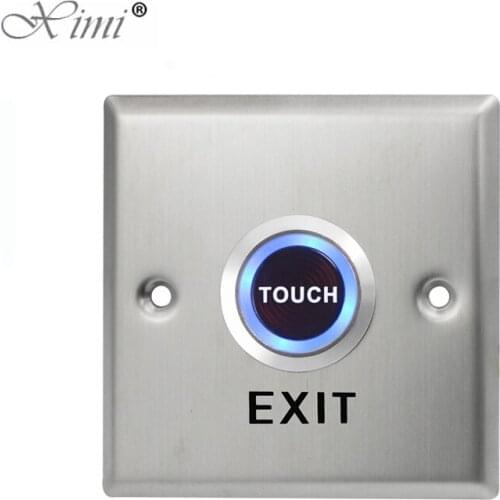Stainless Steel Touch Exit Button Push Switch Door Sensor Opener Release for Magnetic Lock Access Control