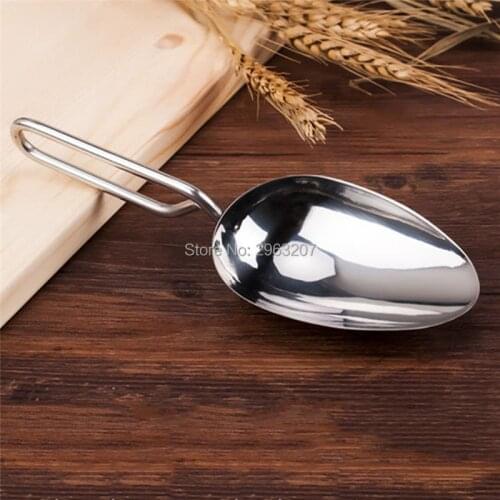 Stainless Steel Silver Spoon Shape Beefsteak Gravy Sauce Pouring Soup Container Western Steak Restaurant Tableware QW7167