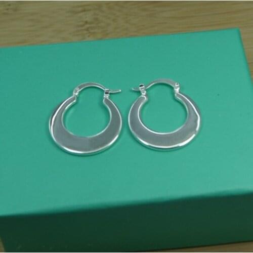 BABYLLNT 925 Sterling Silver Sickle Hoop Moon Earrings For Woman Wedding Engagement Party Fashion Charm Jewelry Gift