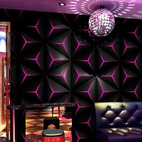 Modern 3D Background Wallpaper Roll for Walls Personalized Geometric KTV Room Sofa Wall Paper Reflective papel pintado